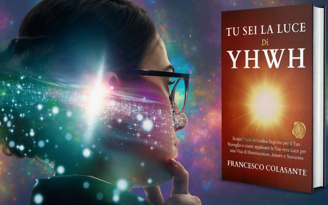 Donna che legge il libro Tu Sei la Luce di YHWH – Coscienza e Autoguarigione